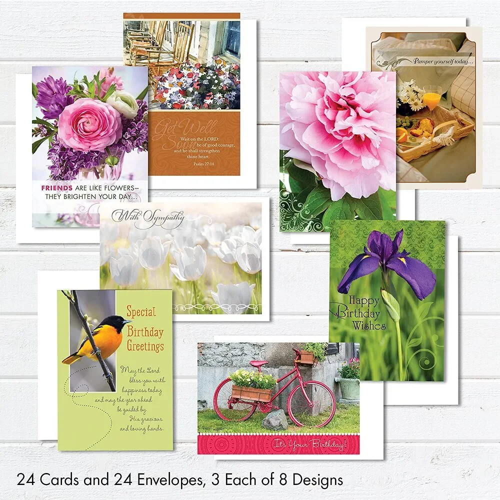 Faithfully Yours Designer Greetings All-Occasion Greeting Cards 24ctNew Open Box
